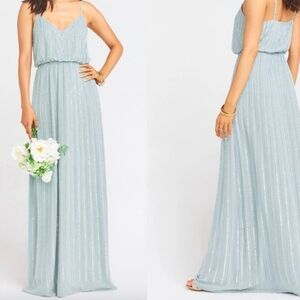 chinese dress ladies Juliet Maxi Dress ~ Light Blue Taffeta  Show Me Your Mumu